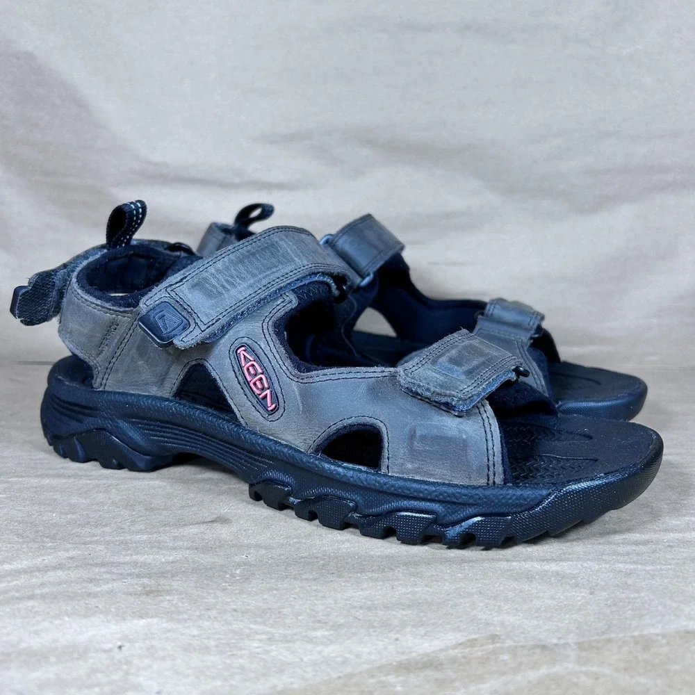 Keen Targhee lll Opoen Toe Sandals Men's 9 Brown Leahter Waterproof leather